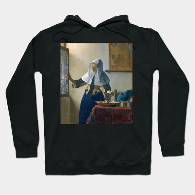 Young Woman with a Water Pitcher by Jan Vermeer Hoodie by Classic Art Stall